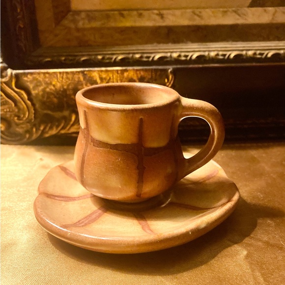 Vintage Frankoma 293 Tea Cup & Saucer - Picture 3 of 7